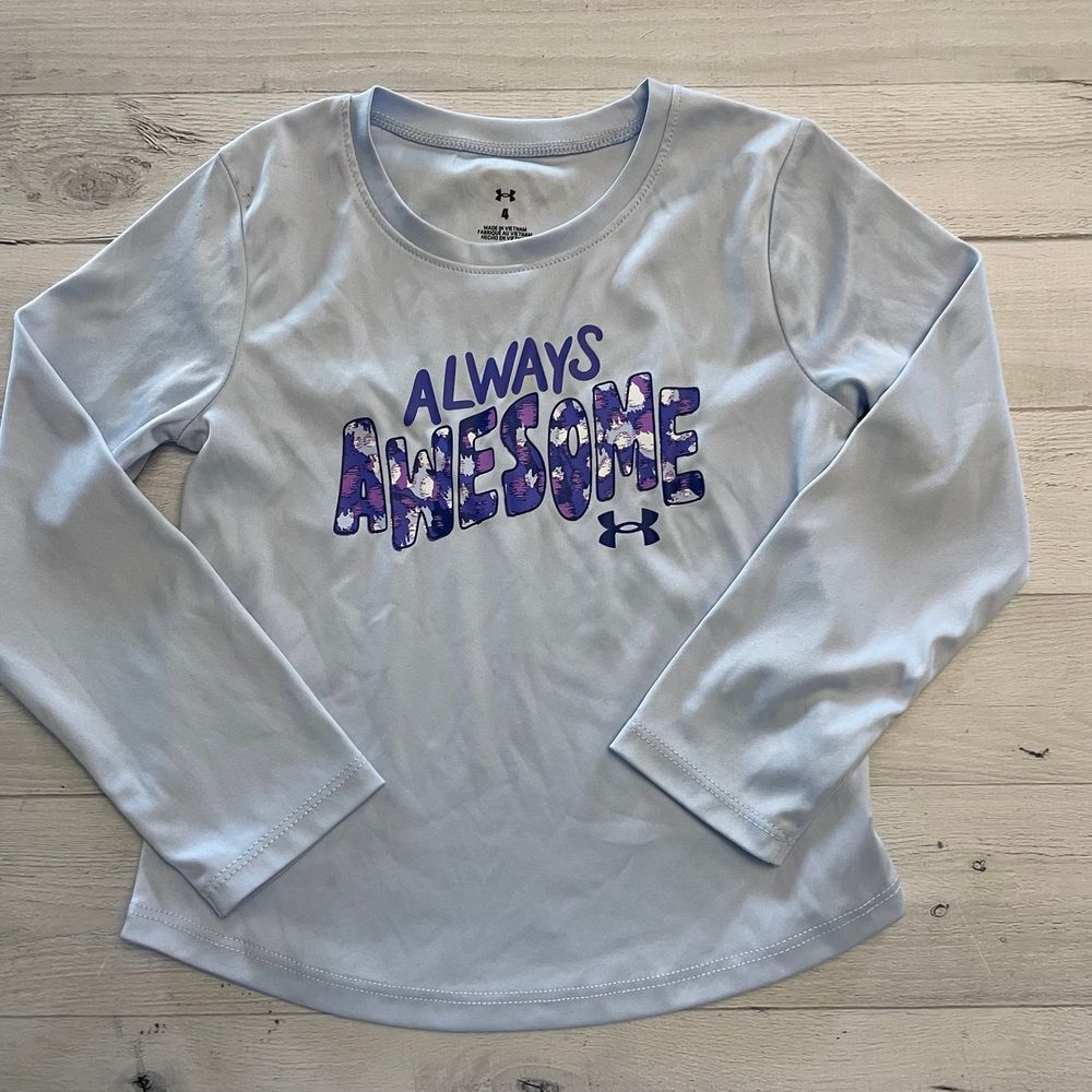 Under armour girls long sleeve always awesome size 4